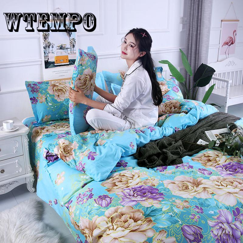 Sheet Pillowcase Duvet Cover Set Print Bedding Sets