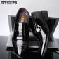 Men Leather Shoes Black Shoes Handmade Comfortable Formal Dress Men Flats