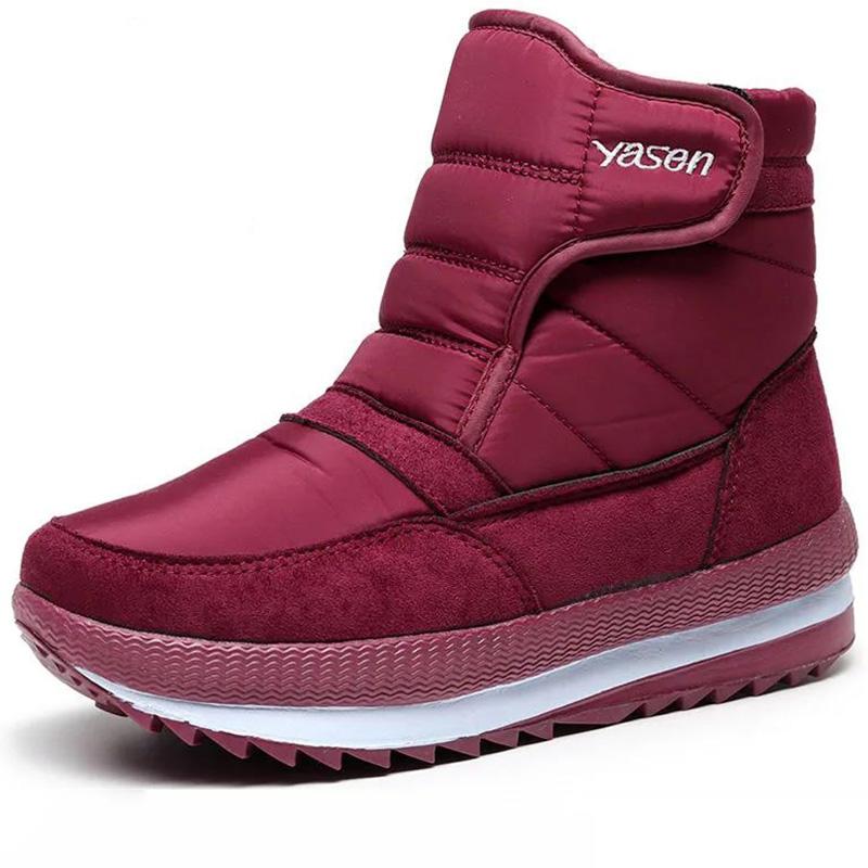 Winter Thick Cotton Shoes Women's High-top Plus Velvet Warmth Thick-soled Snow Boots Short-tube Boots Waterproof and Non-slip