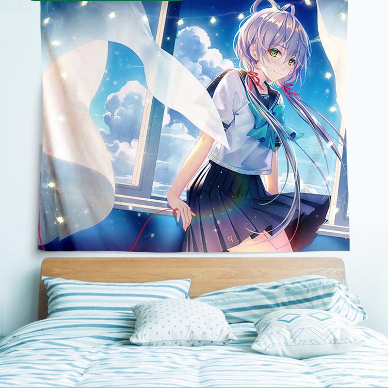 Anime Tapestry Background Cloth Room Decoration Hanging Cloth Dormitory Essential Bedside Layout Wall Cloth