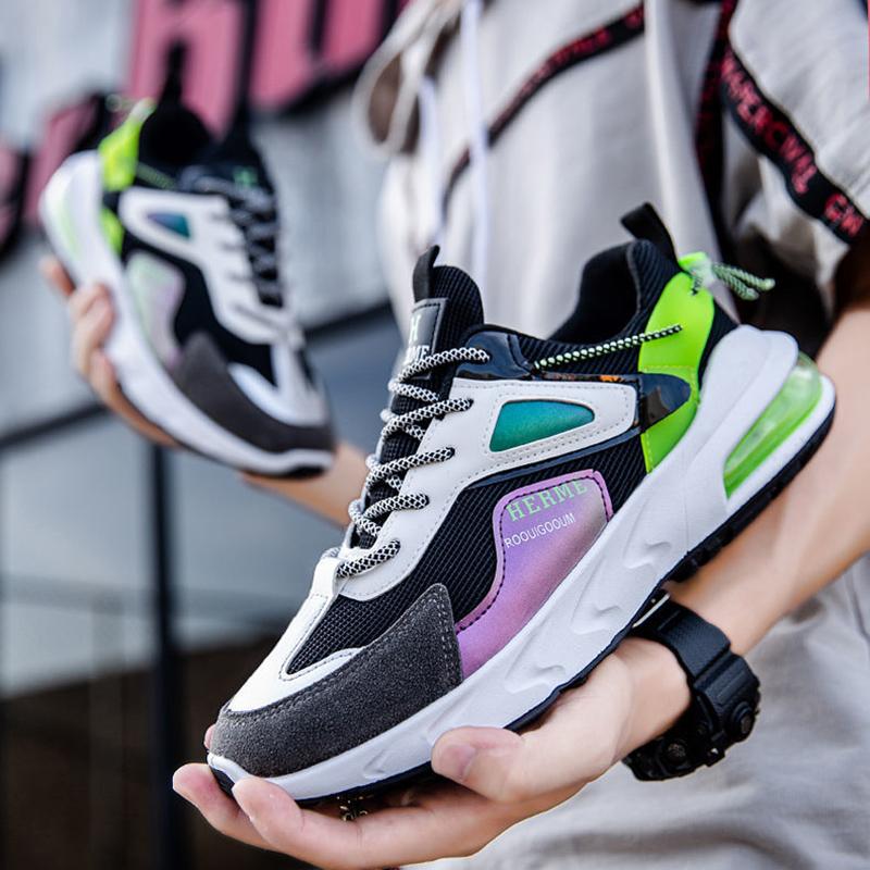 Fall Men's Shoes All-match Breathable Mesh Shoes Men's Korean Fashion Sports and Leisure Running Shoes