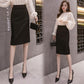 Mid-length Skirt Women's Spring and Summer Fashion Temperament High Waist Slit Professional Suit Skirt One-step Skirt