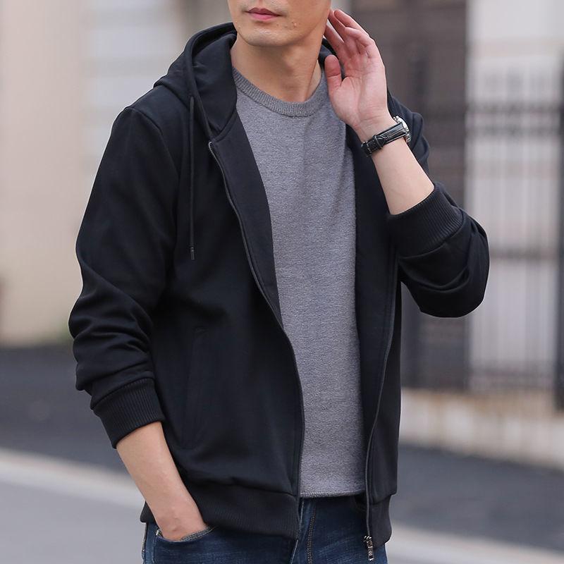 Plush Thick Hooded Sweater Men's Loose Long-sleeved Shirt Plus Fat Plus Size Casual Cardigan Jacket