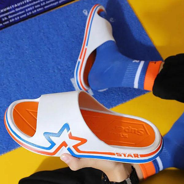 Men's Spring Large Size Indoor Soft Sole Flat Slippers Summer Outdoor Thick Heel Beach Sports Slippers