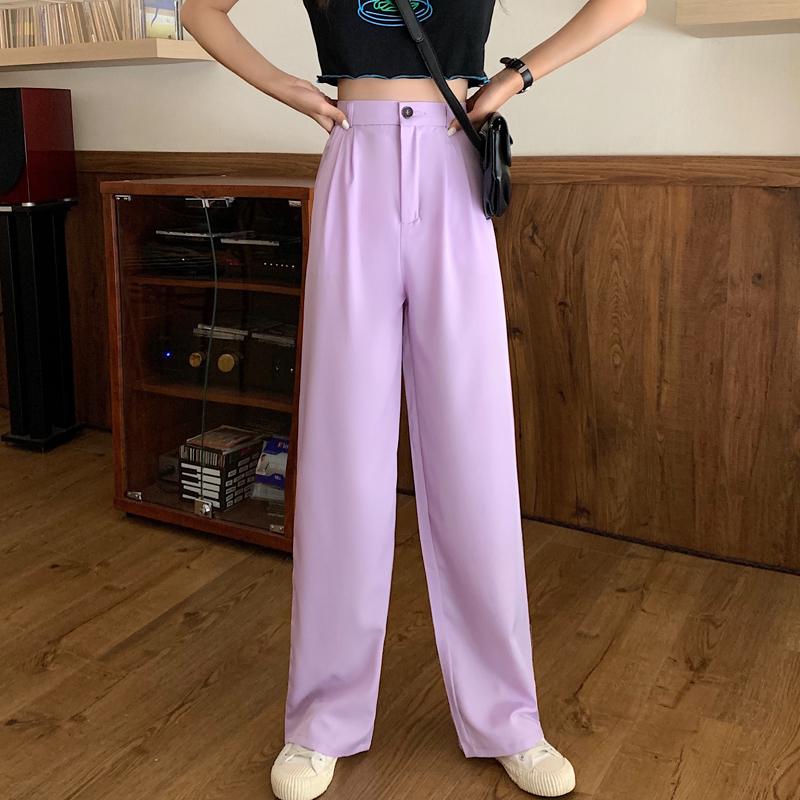 Women Elegant High Waist Wide Leg Pants 2022 Spring Aummer Casual Straight Suits Pant Female Loose Long Trousers Plus Size 4XL