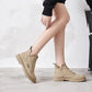 Women's Casual Martin Boots Women's Autumn British Style Retro Short Boots Trendy Women's High-top Canvas Shoes