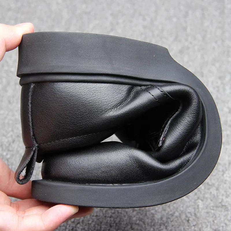 Business Casual Leather Shoes Men 2021 New High-grade Leather Pure Leather Shoes Strap Solid Color Men's Shoes
