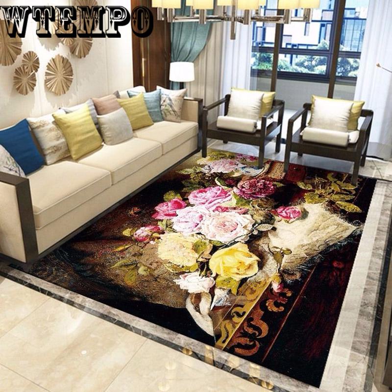 3D Carpet Living Room Carpet Coffee Table Mat Bedroom Carpet Home European Mat Mat Garden Wind