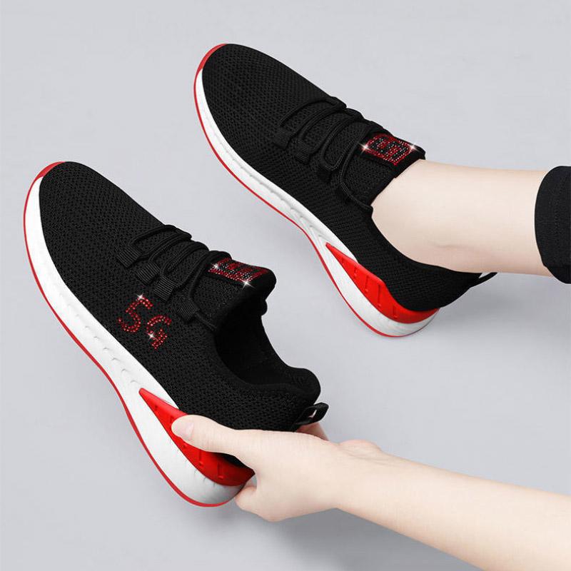 Women's Breathable Mesh Casual Sneakers Lightweight Running Shoes Comfortable Air Cushion Sports Shoes