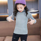 High-neck Knitted Sweater Boys Girls Autumn Winter New Without Velvet Plus Thickening Small Medium Large Children's Bottoming