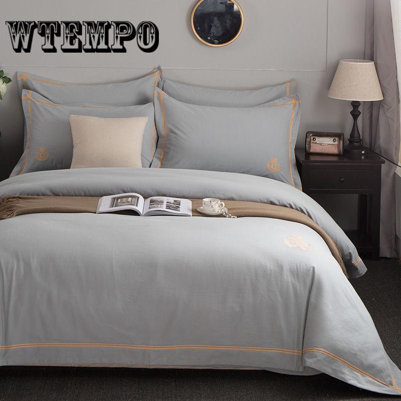 Comfortable Soft Cotton Quilt Set Bed Skirt Four-piece Lace Quilt Cover Solid Color Princess