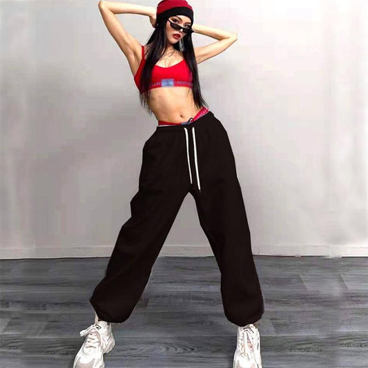 Candy Color Trousers Solid Color Casual Sports Pants Jazz Hip-hop Loose Leggings Sweatpants