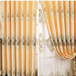 1/2pcs Luxury European-style Embroidered Thick Curtains for Living Room Balcony Bedroom Two-layer Blackout Curtain