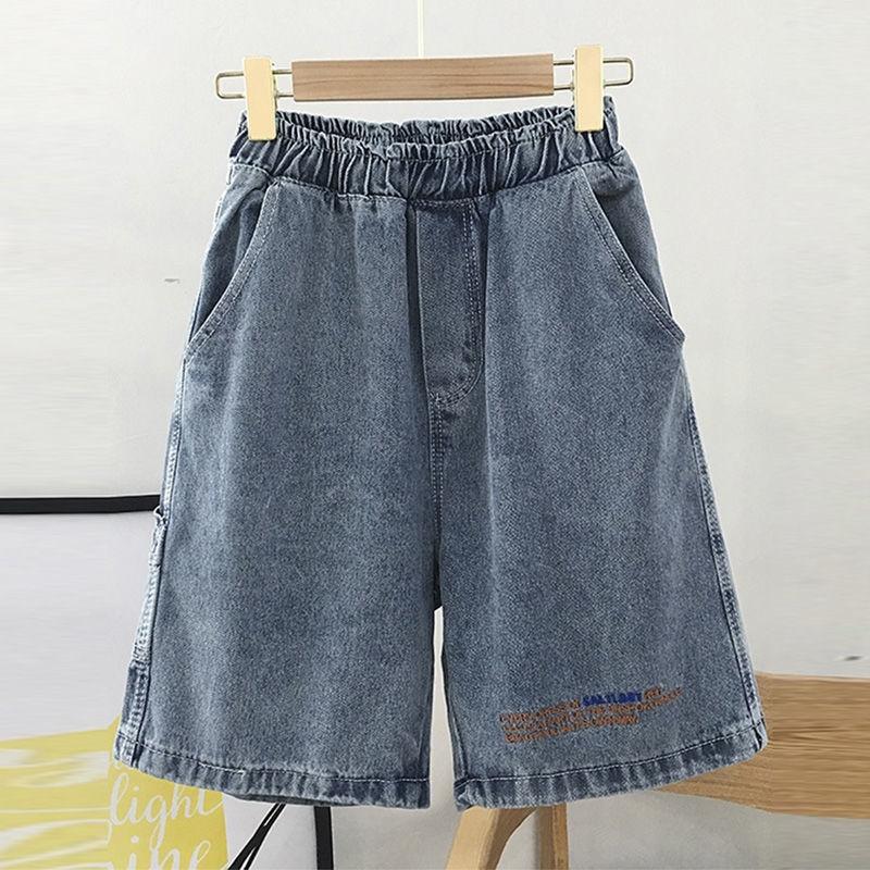 Loose and Thin Wide-leg Shorts Women's Summer Straight Denim Five-point Pants Trend