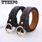 Fashion Classic buckle Ladies wide belt Women's high quality female casual leather belts for jeans