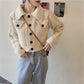 Autumn  Winter Twist Sweater Cardigan Female Loose Student Thick Wool Casual Short Knit Sweater Coat