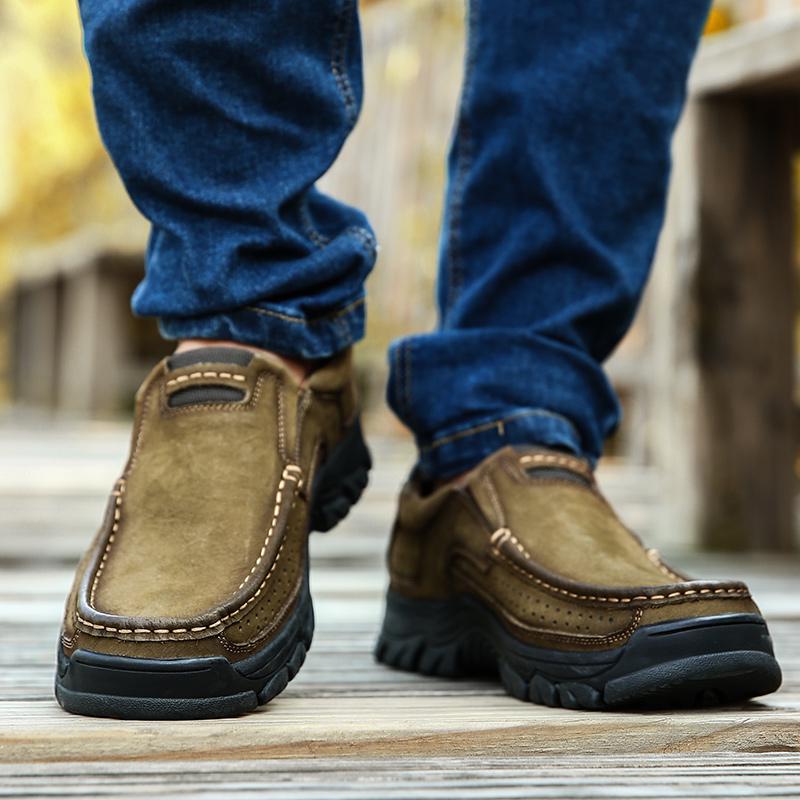 Outdoor Shoes Youth Shoes Leather Shoes Casual Men's Shoes Fashion Non-slip Walking Shoes 38-48