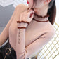 Pofulove early spring new sweater sweater women sweet temperament ruffled flared sleeve cardigan