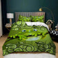 3D Digital Printing Pillow Socket Three-piece Bedding Set Funny Style Double Bed Home Bedding