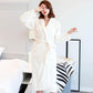 Flannel Nightgown Thick Coral Fleece Bathrobe Ladies Homewear Sleep Long Sleeve Autumn and Winter Leisure Long