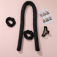 Heatless Hair Rollers Headband Curling Rod Foam Curler Silk Curling Ribbon 1 X Curling Iron + 2 X Hair Loops + 1 X Clip