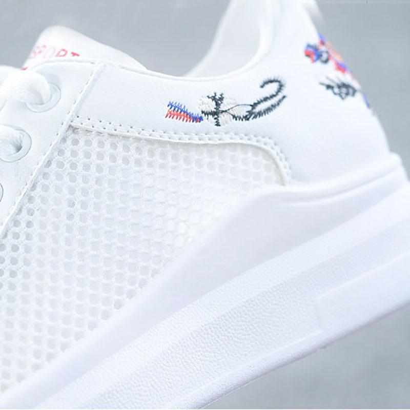 Summer Breathable White Shoes Female Hollow Sports Student Net Shoes Breathable Women