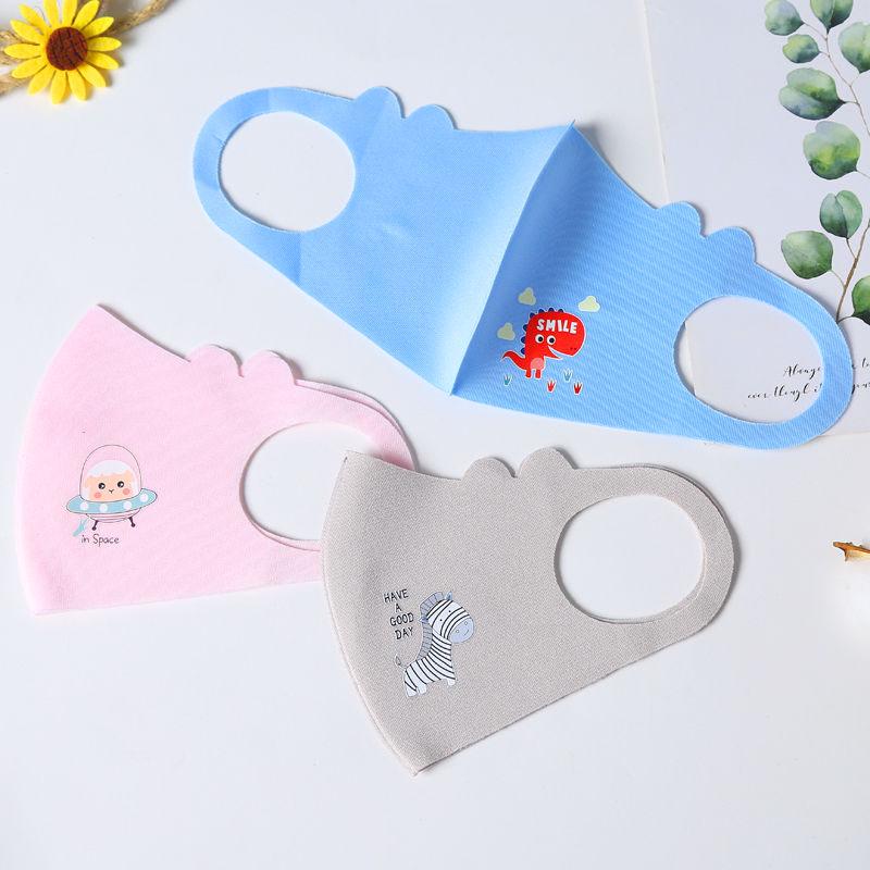 Children's masks summer breathable ice silk cotton kids baby masks dustproof washable masks reusable