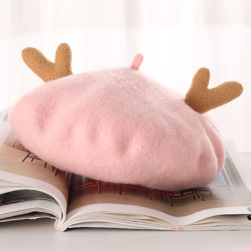 Winter Christmas gift  Berets Hairy elk hat Woman Christmas decoration Christmas hat