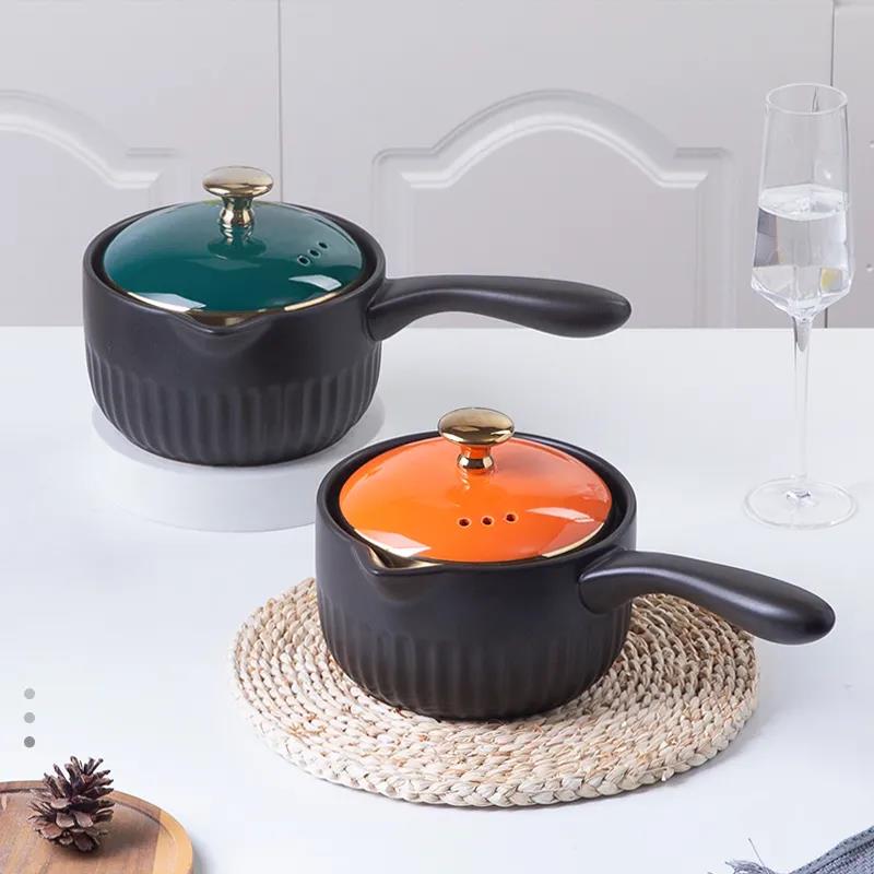 Small Milk Pot Complementary Food Pot Instant Noodle Casserole Non-stick Milk Pot High Temperature Nutrition Pot Gas