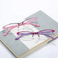 Women's Business Half-frame Anti-blue Light Flat Glasses Ultra-clear Resin Myopia Eye Wear Classic Anti-Fatigue Myopia Glasses