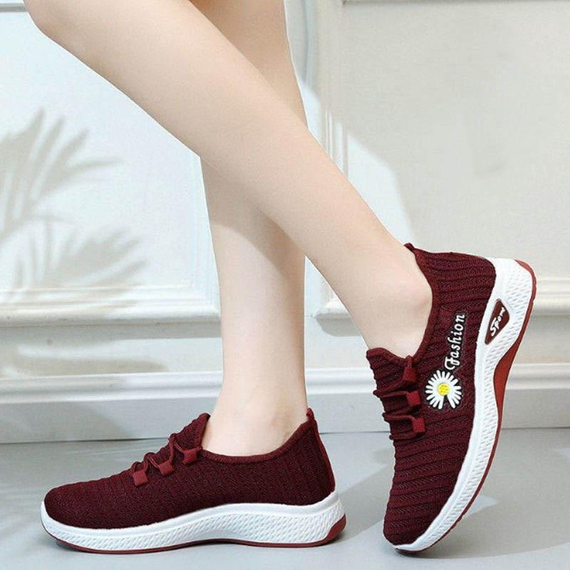 Spring Summer Single Shoes Non-slip Lightweight Soft-soled Cloth Shoes Women's Sports Casual Shoes Middle-aged