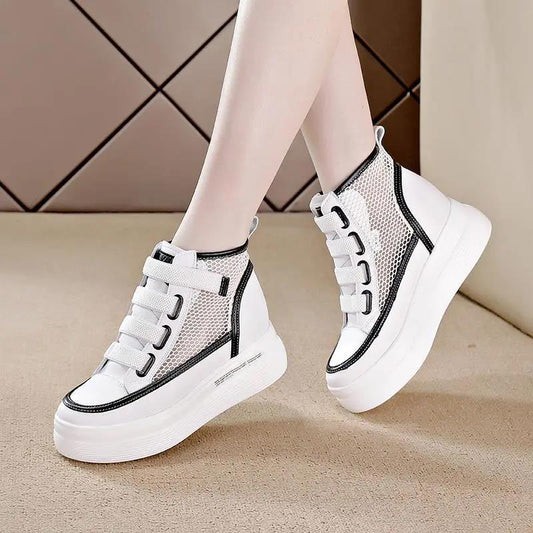 Spring and Autumn Fashion High-top Women's Shoes Korean Style All-match Sports Casual Shoes Student Tide Board Shoes