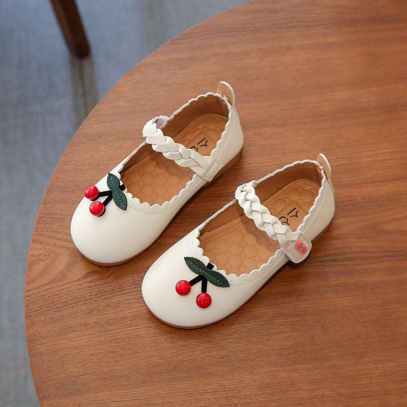 Spring Summer and Autumn Girls' Leather Shoes Princess Shoes Student Peas Shoes Children's Hollow Single Shoes