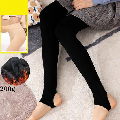 Thicken Can't Afford The Ball Light Leg Artifact Pantyhose Stepping on The Foot Autumn and Winter Women's One-piece Pants Warm Leggings