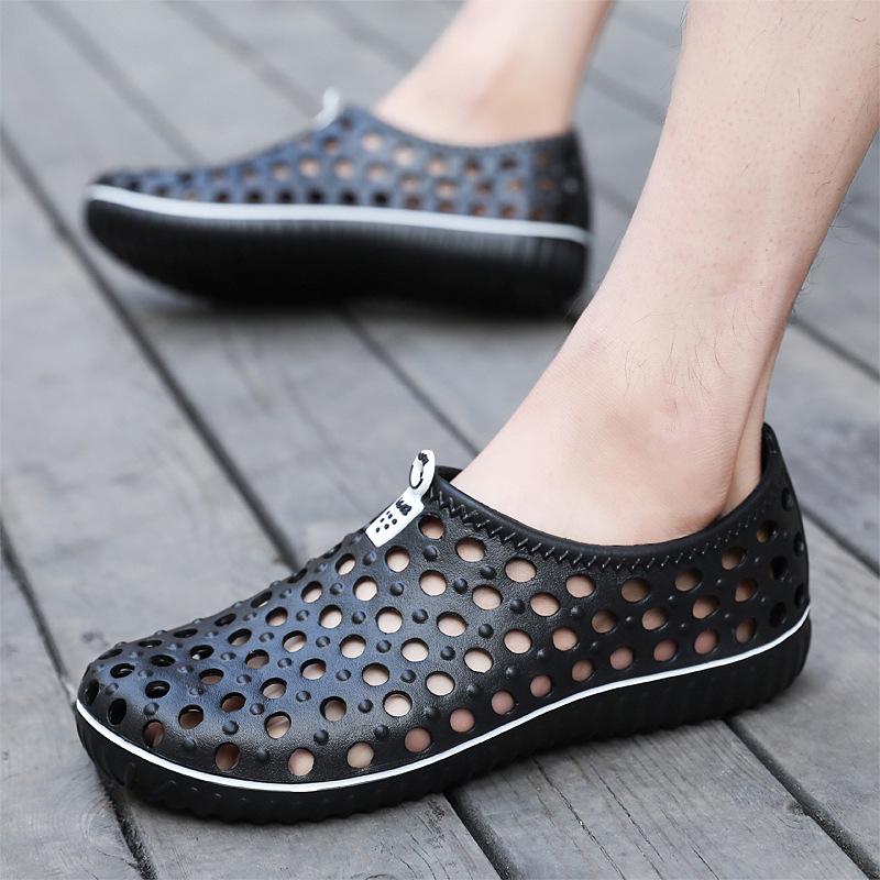 Beach Shoes Men's Nest Beach Sandals Soft Bottom Comfortable Lazy Sets of Feet Hole Shoes