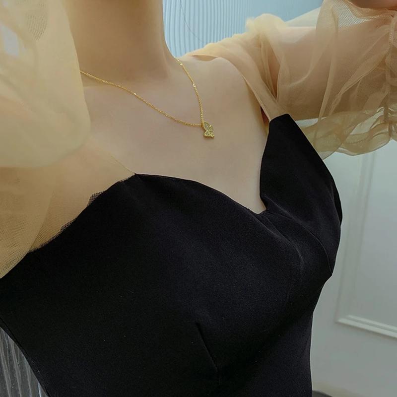 Exquisite Butterfly Necklace Simple Necklace Clavicle Chain Women's Sweater Necklace Chain Necklace Choker Necklaces Personalized Ornament