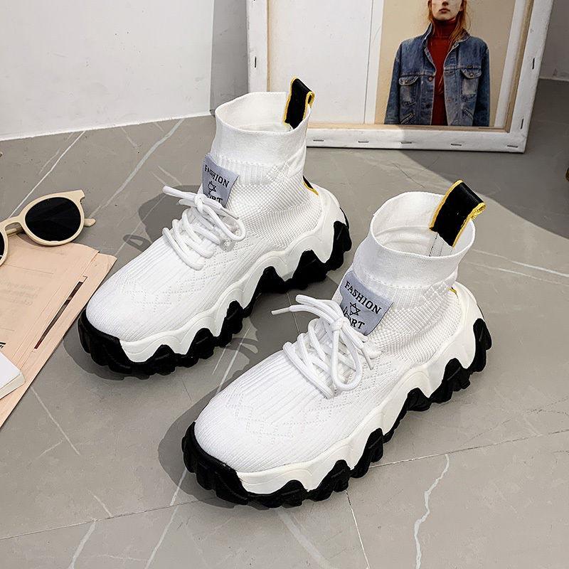 Plus Size 35-39 Summer Women Ins Mesh Sneakers Student High-top Non-slip Basketball Shoes Breathable Running Shoes