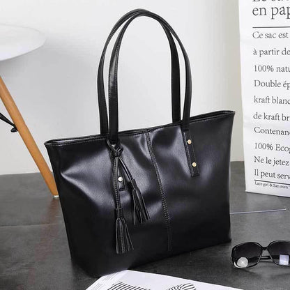 Women's Large-capacity Leather Texture Fashion and Convenient Shoulder Bag Portable Diagonal Bag