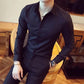 Men's Korean Style Summer Thin Trend Casual Shirt Youth Fashion Long-sleeved Shirt