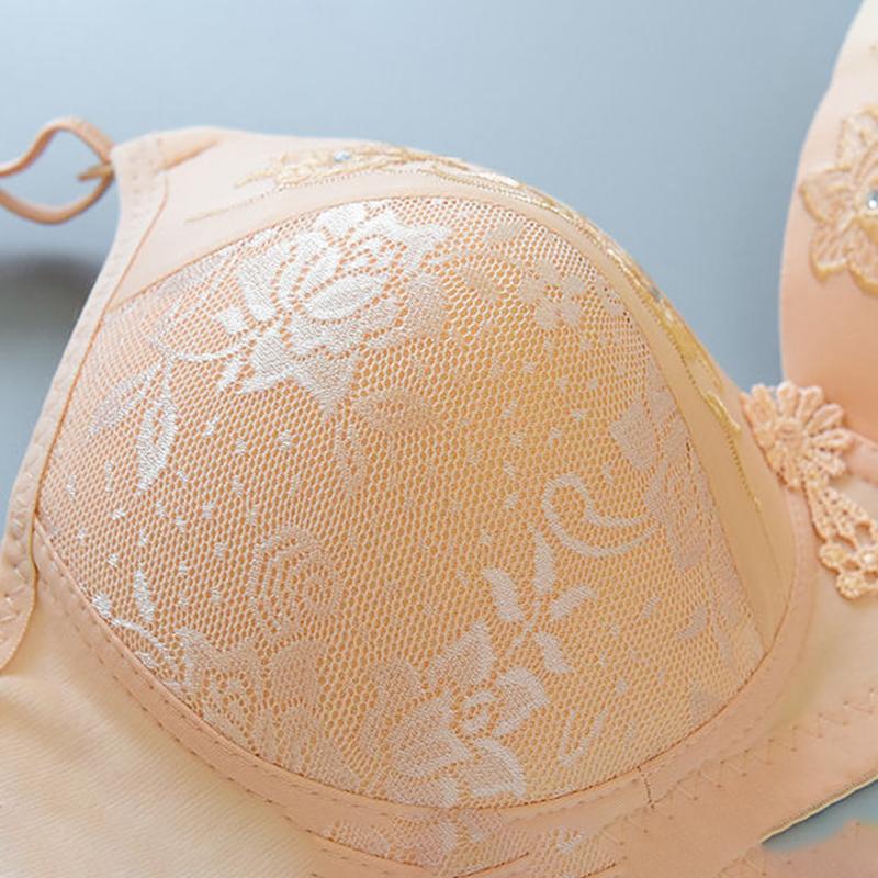 Thin Large Size No Steel Ring Bra Comfortable Gathering Lightweight Light Breathable Soft Comfortable Sweet and Sexy