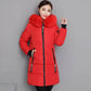 Winter Clothes Korean Version of Cotton-padded Jacket Women's Large Fur Collar Jacket Slim Slimming Cotton-padded Jacket Mid-length