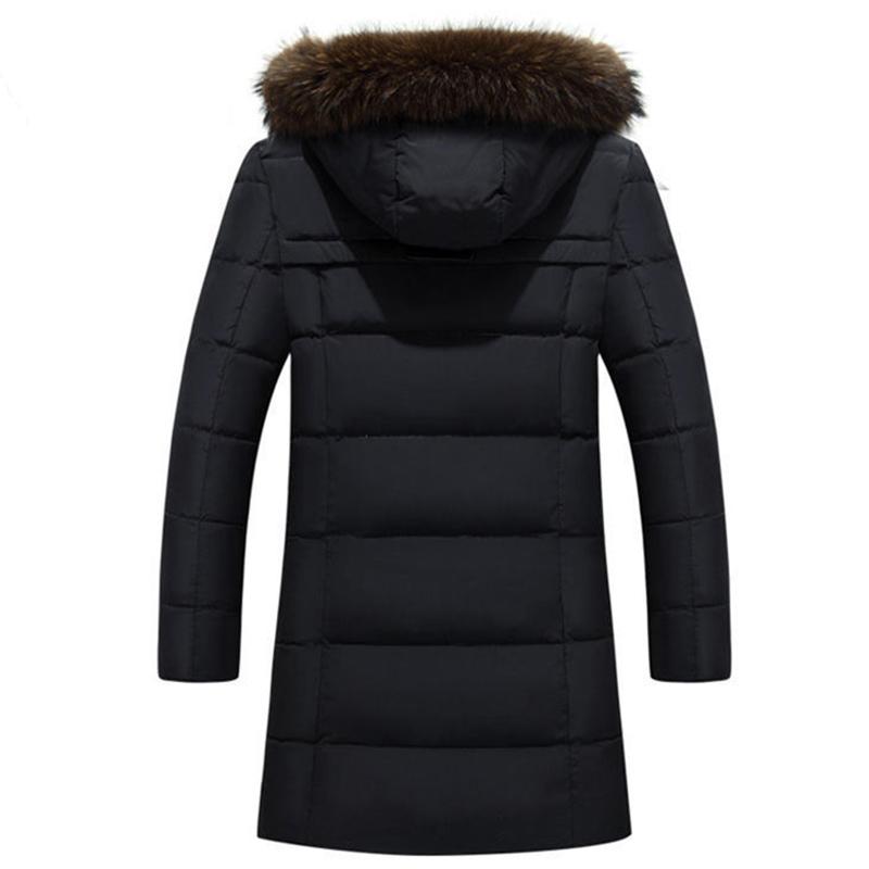 Winter Men's Medium and Long Cotton Padded Clothes Thickened Men's Hooded Cotton Clothes Large Cotton Padded Jacket Men's Long Coat
