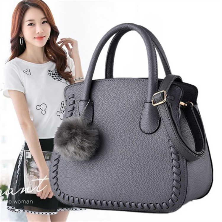 Women Hairball Pendant Handbag Lady Party Purse Casual Crossbody Messenger Shoulder Bags