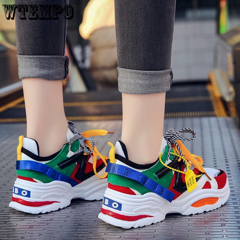 Female Winter Spring Sports Shoes Female Ulzzang Harajuku Wild Casual Old Shoes