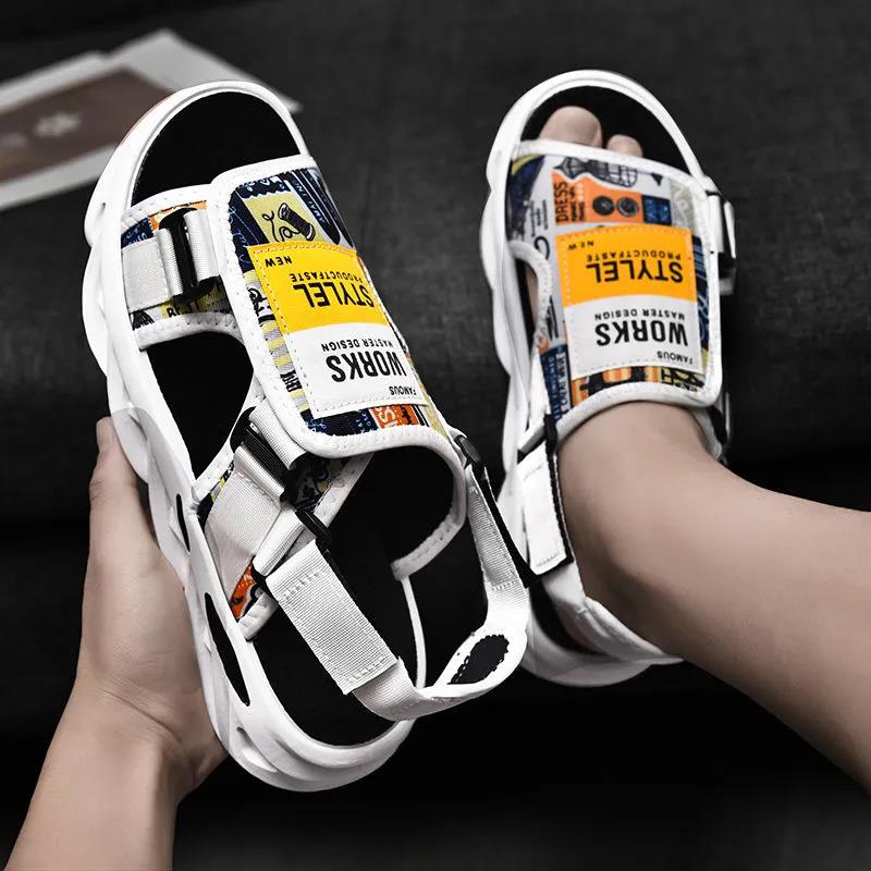 Sandals Men's Summer Men's Beach Shoes Breathable Non-slip Wear-resistant Soft Bottom Men's Dual-use Sandals and Slippers