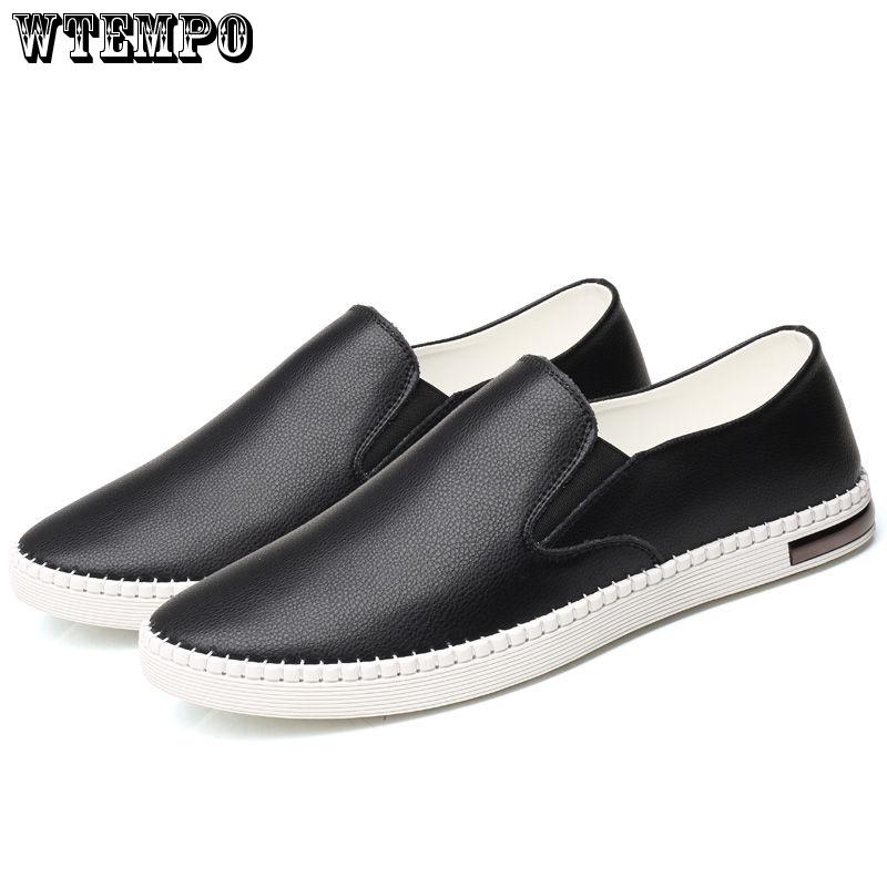 Leather Casual Shoes Men Sneakers White Comfortable Breathable Sneakers Outdoor Shoes