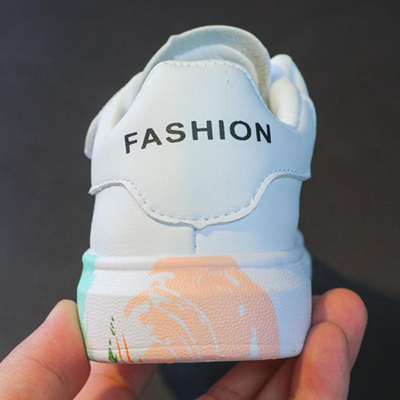 3-12 Children's Board Shoes Leather Baby Sports Shoes Spring and Autumn Girls Low-top Casual Shoes Boys Waterproof Single Shoes