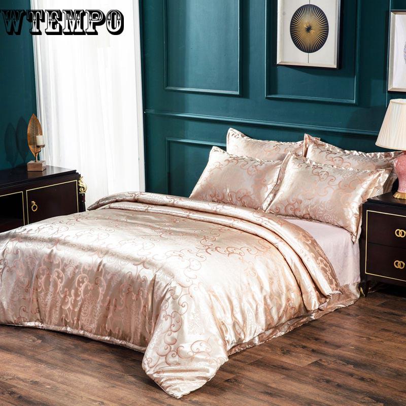 Embroidery Jacquard Bedding Set Cotton Stain Duvet Cover Set Bed Sheet Duvet Cover Pillowcase