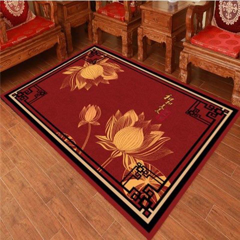 Chinese Style Living Room Carpets Rectangular Rugs Sofa Coffee Table Mat Bedroom Yoga Pad Study