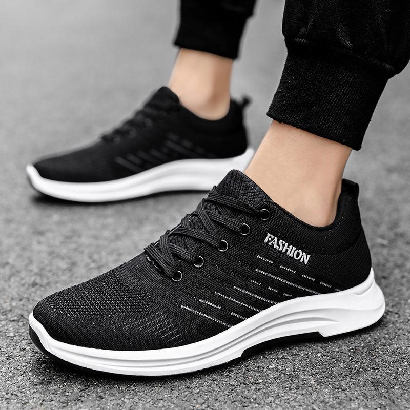 Korean Version of The Trend of Men's Clearance Shoes Comfortable Casual Sports Shoes Lightweight Non-slip Breathable Student Running Shoes